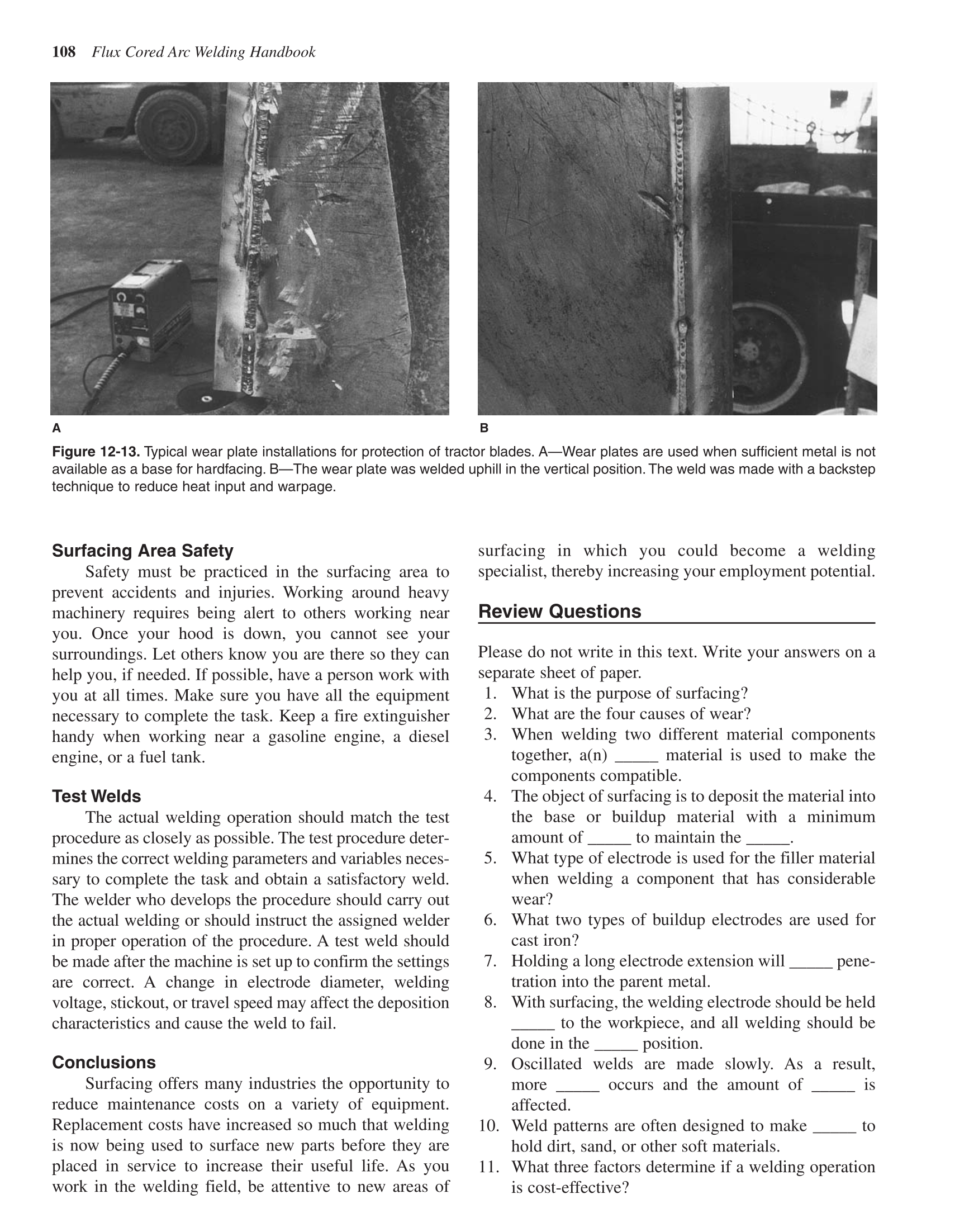 Flux Cored Arc Welding Handbook, 3rd Edition page 109