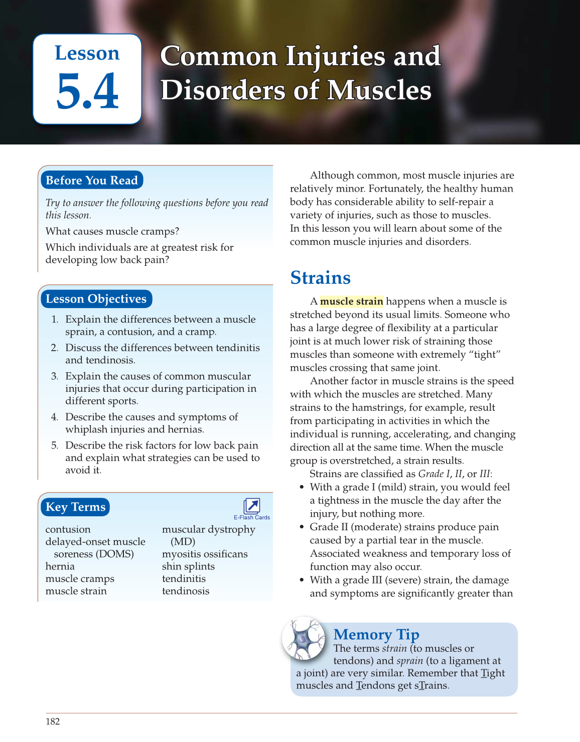 Introduction to anatomy and physiology online student edition page 182