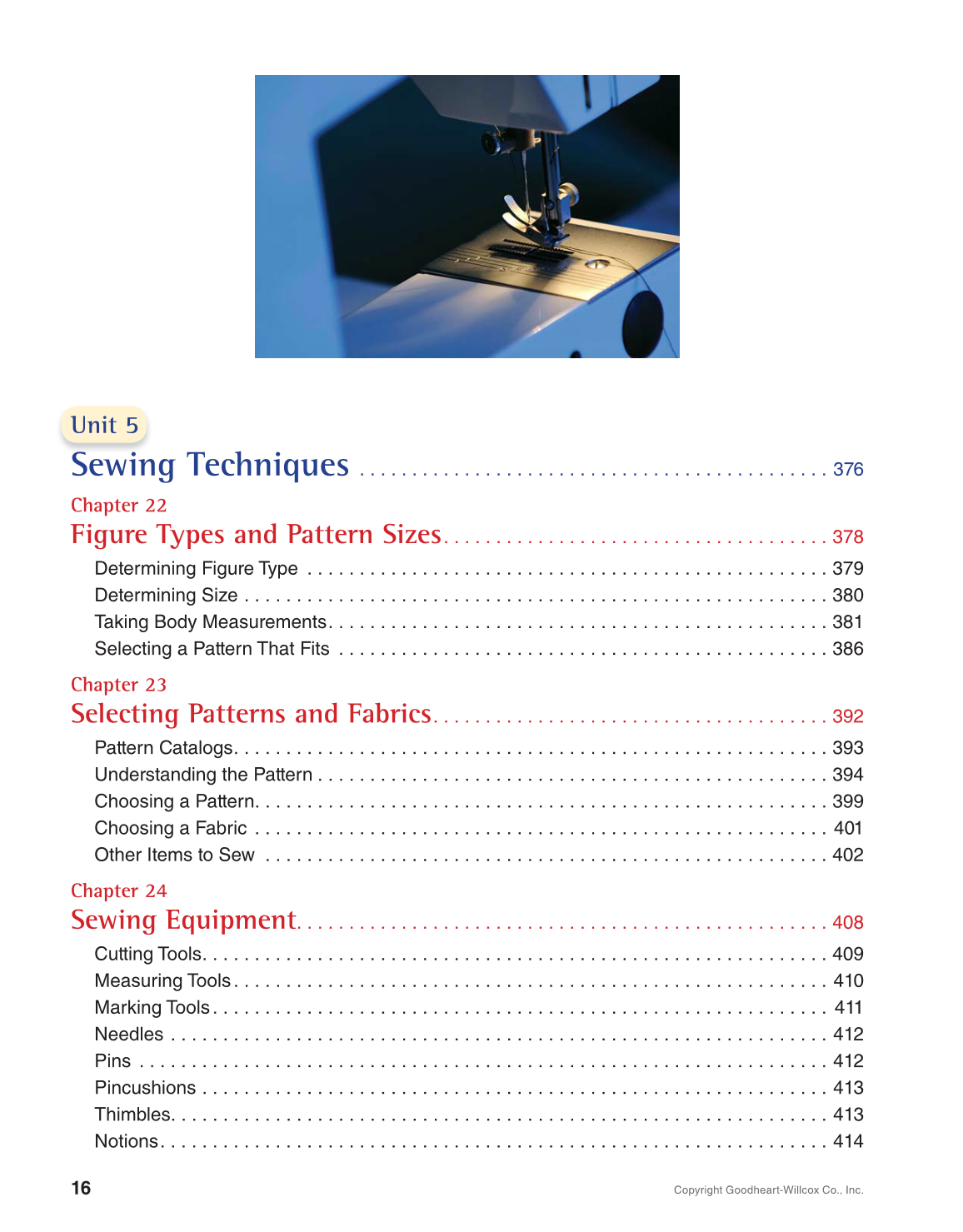 Apparel Design, Textiles & Construction, 11th Edition page 16