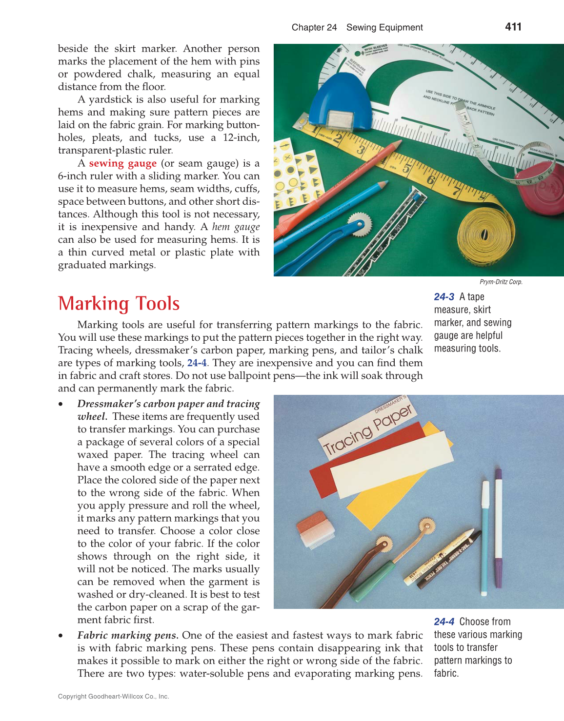 Apparel Design, Textiles & Construction, 11th Edition page 411