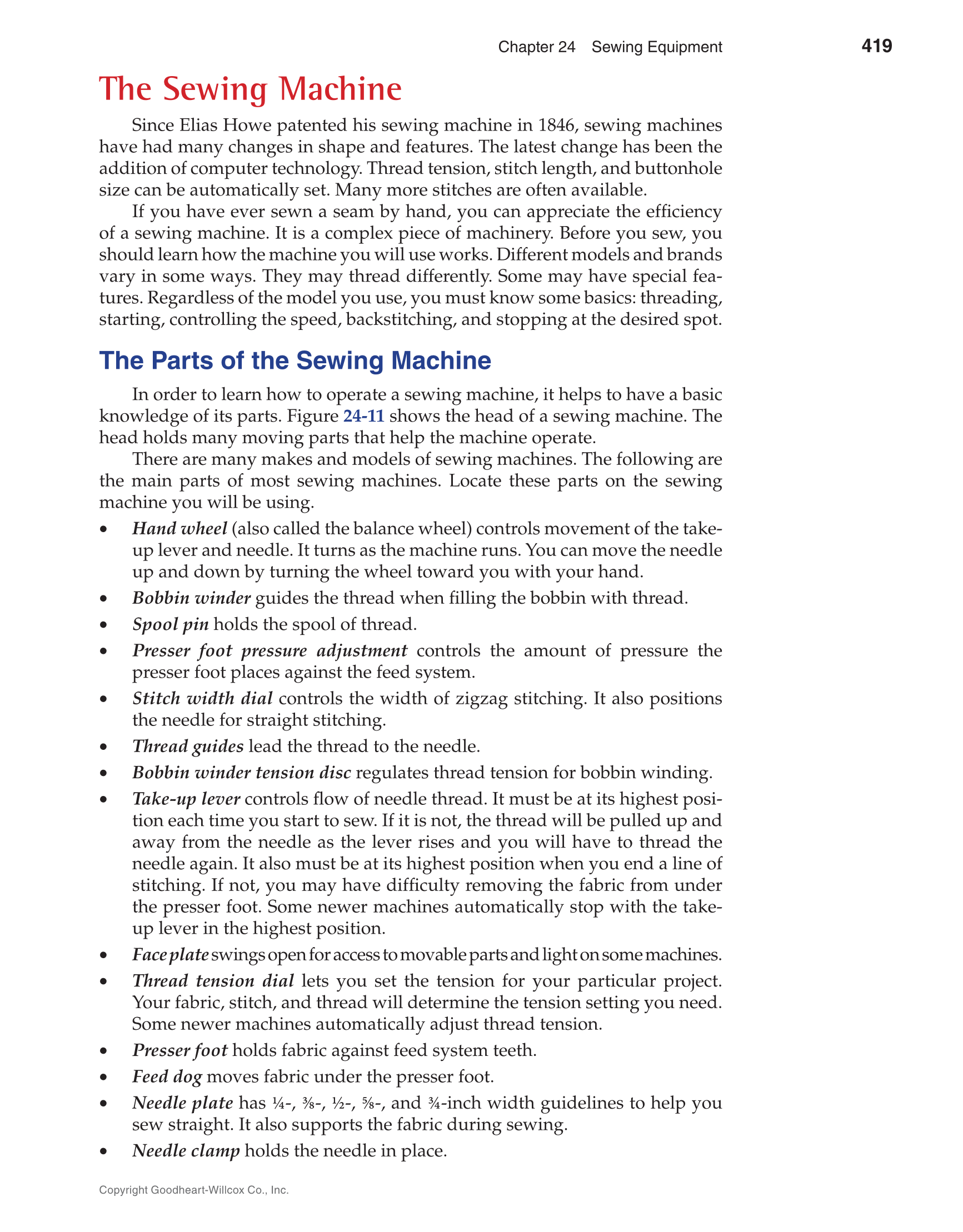 Apparel Design, Textiles & Construction, 11th Edition page 419