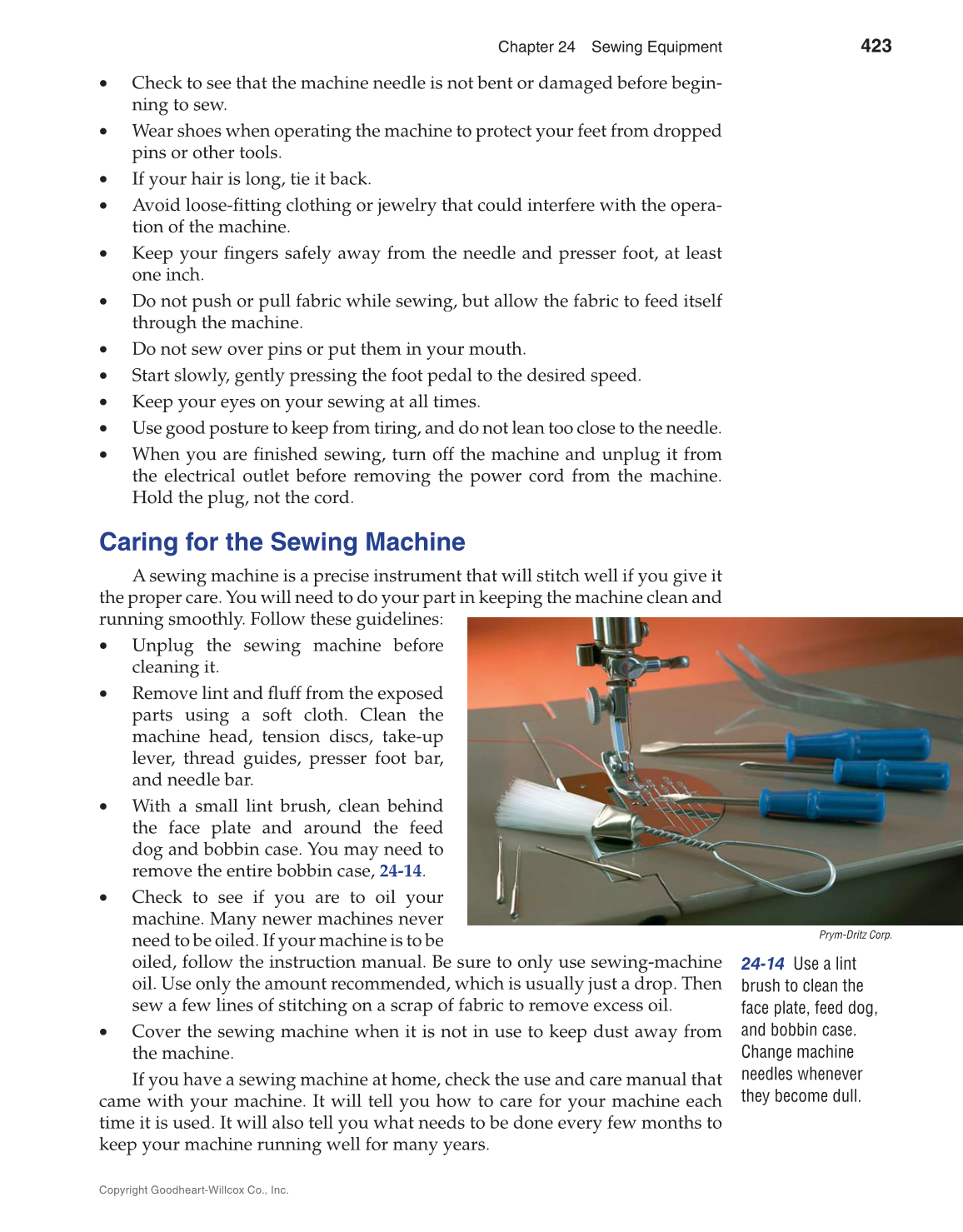 Apparel Design, Textiles & Construction, 11th Edition page 423