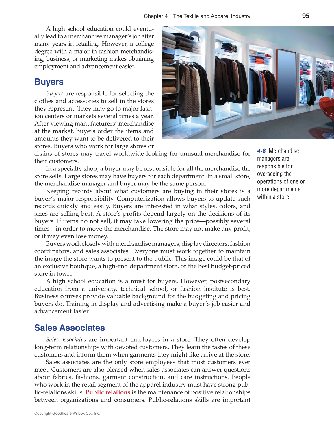 Apparel Design, Textiles & Construction, 11th Edition page 95