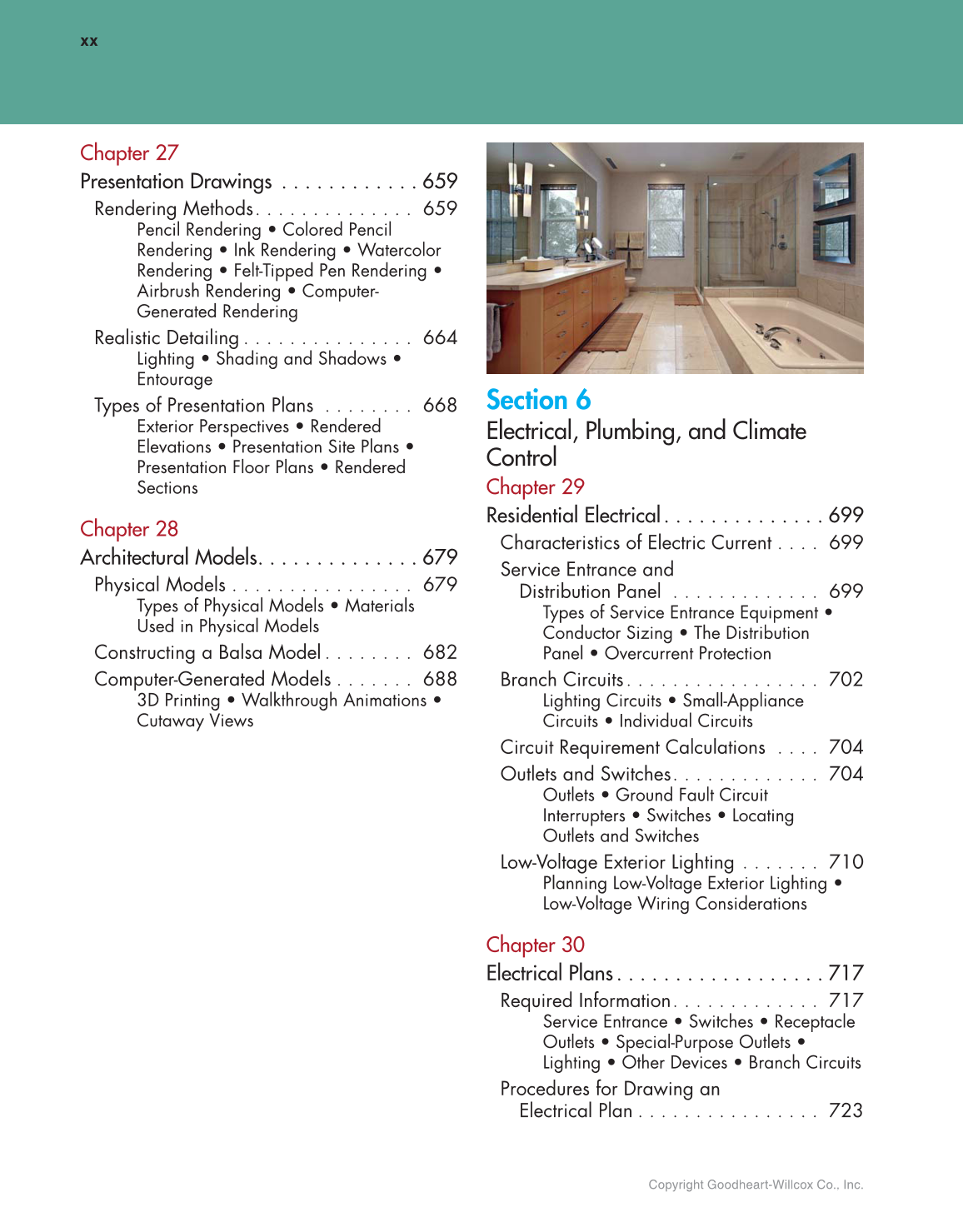 Architecture: Residential Drafting and Design, 12th Edition page xx