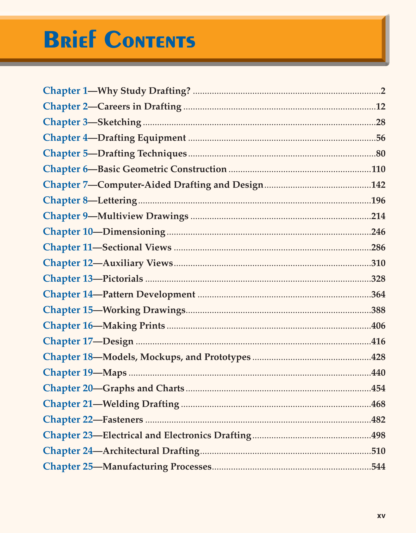 Exploring Drafting, 12th Edition page xv