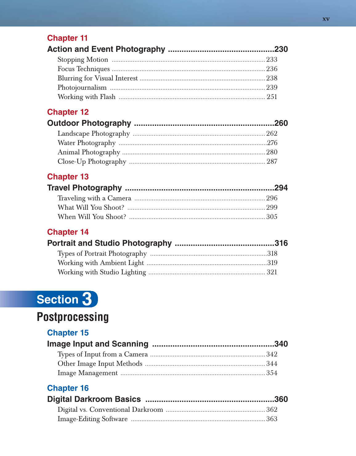 Photography Portfolio to Profession, 3rd Edition page xv