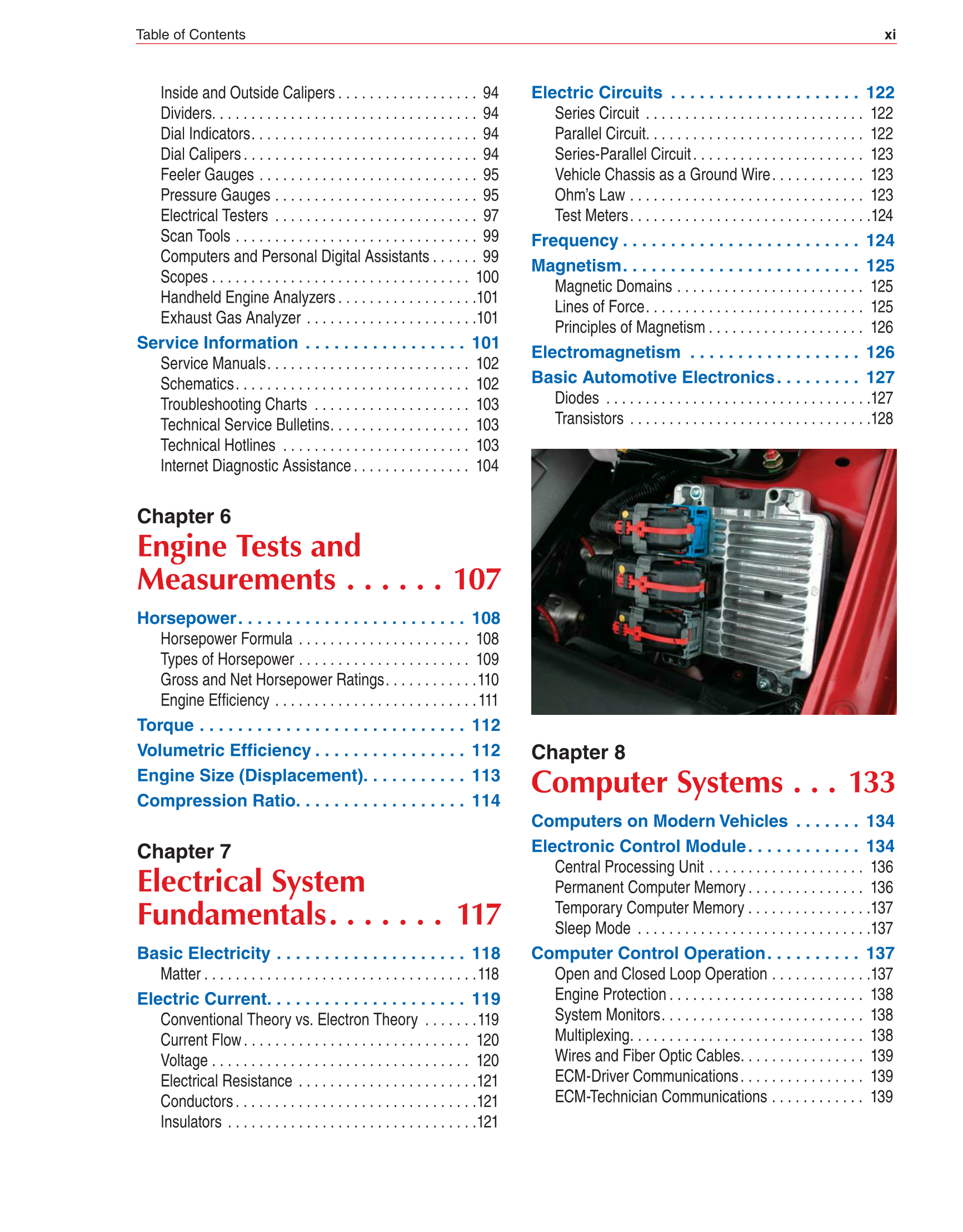 Auto Fundamentals, 11th Edition page xi