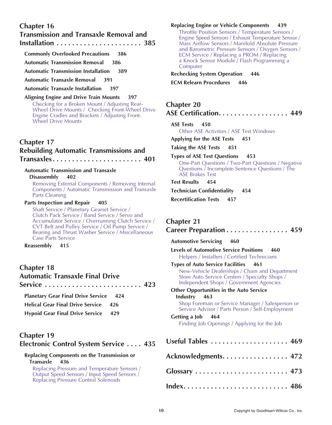 Automatic Transmissions and Transaxles, 4th Edition page 10