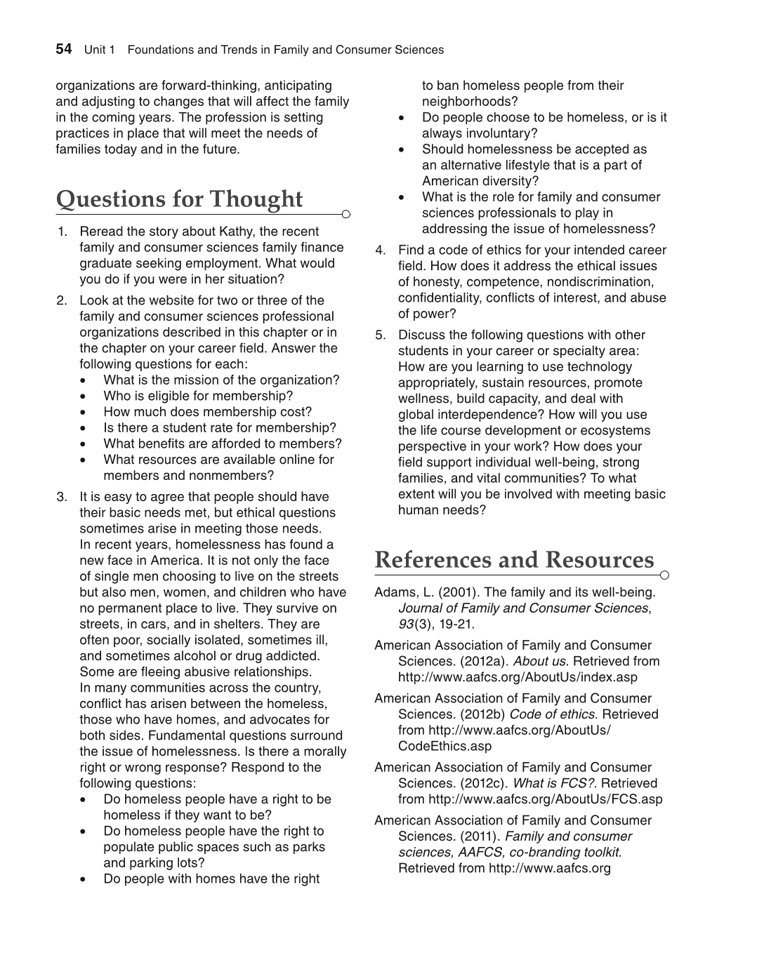 Foundations of Family and Consumer Sciences Careers Serving