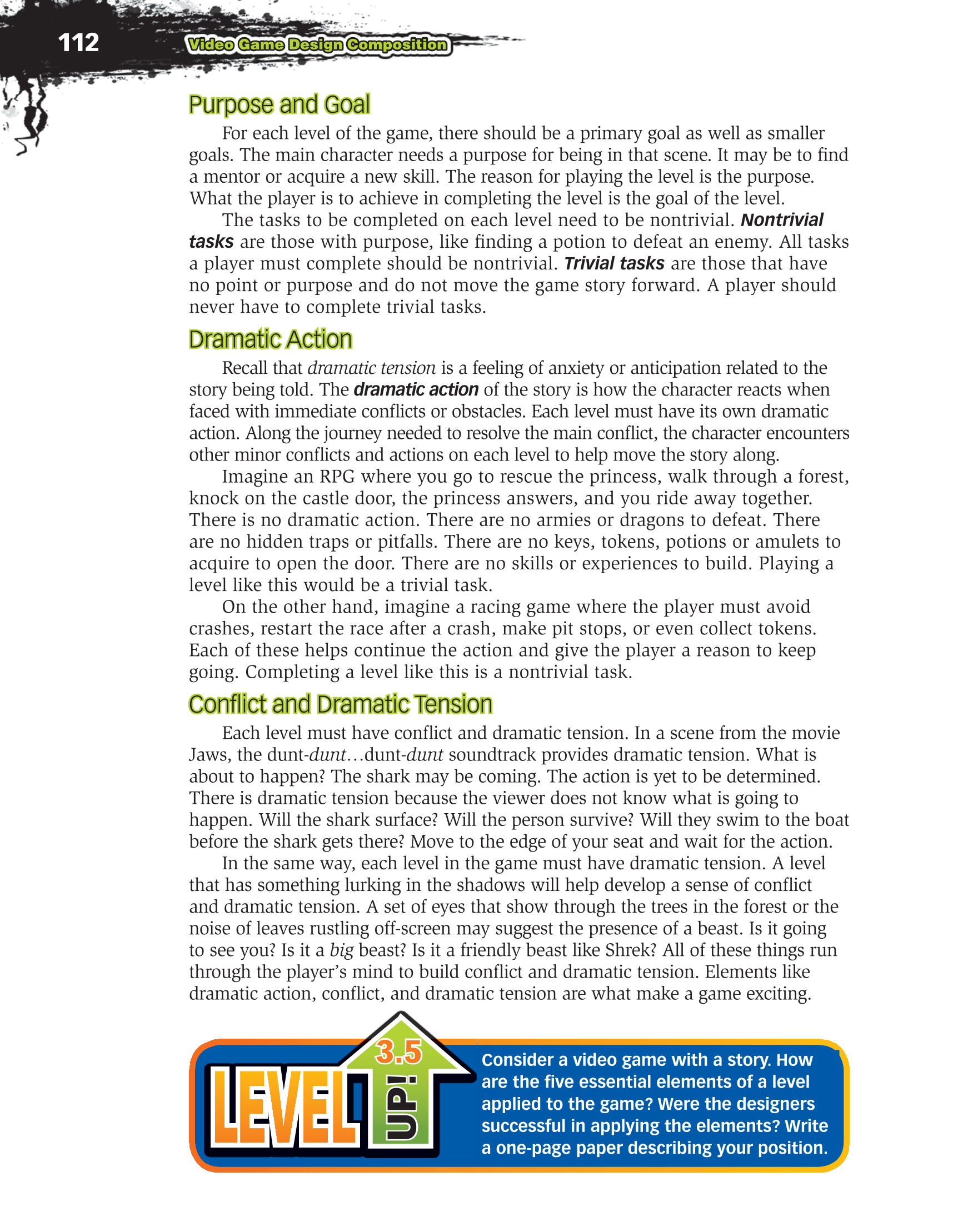 Video Game Design Composition, 1st Edition page 112