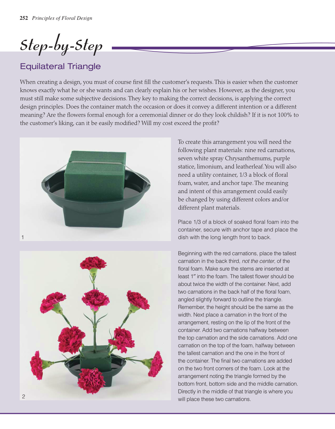 Principles of Floral Design, 1st Edition page 252