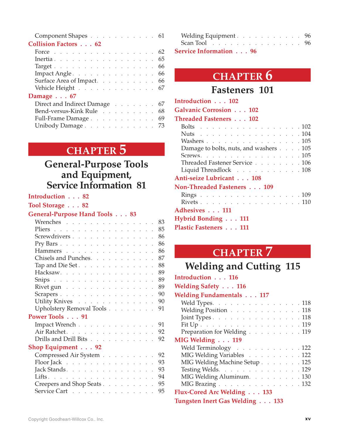 Auto Collision Repair and Refinishing, 2nd Edition page xv