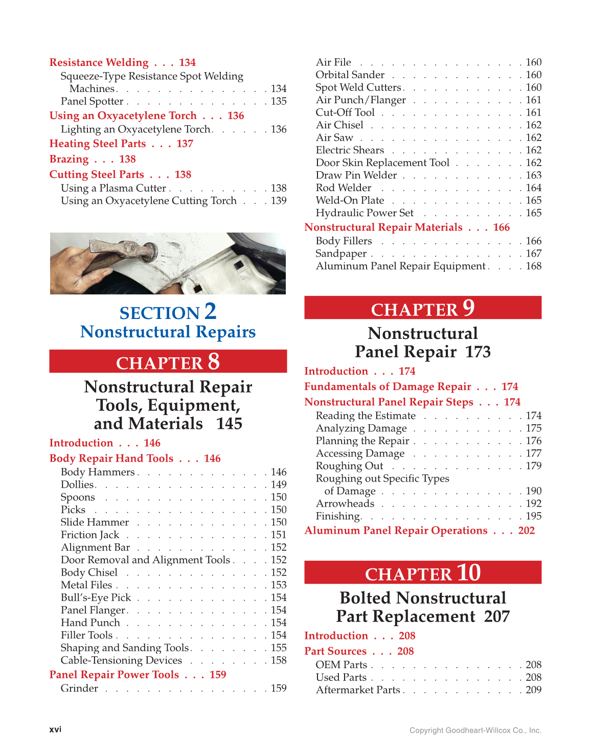 Auto Collision Repair and Refinishing, 2nd Edition page xvi