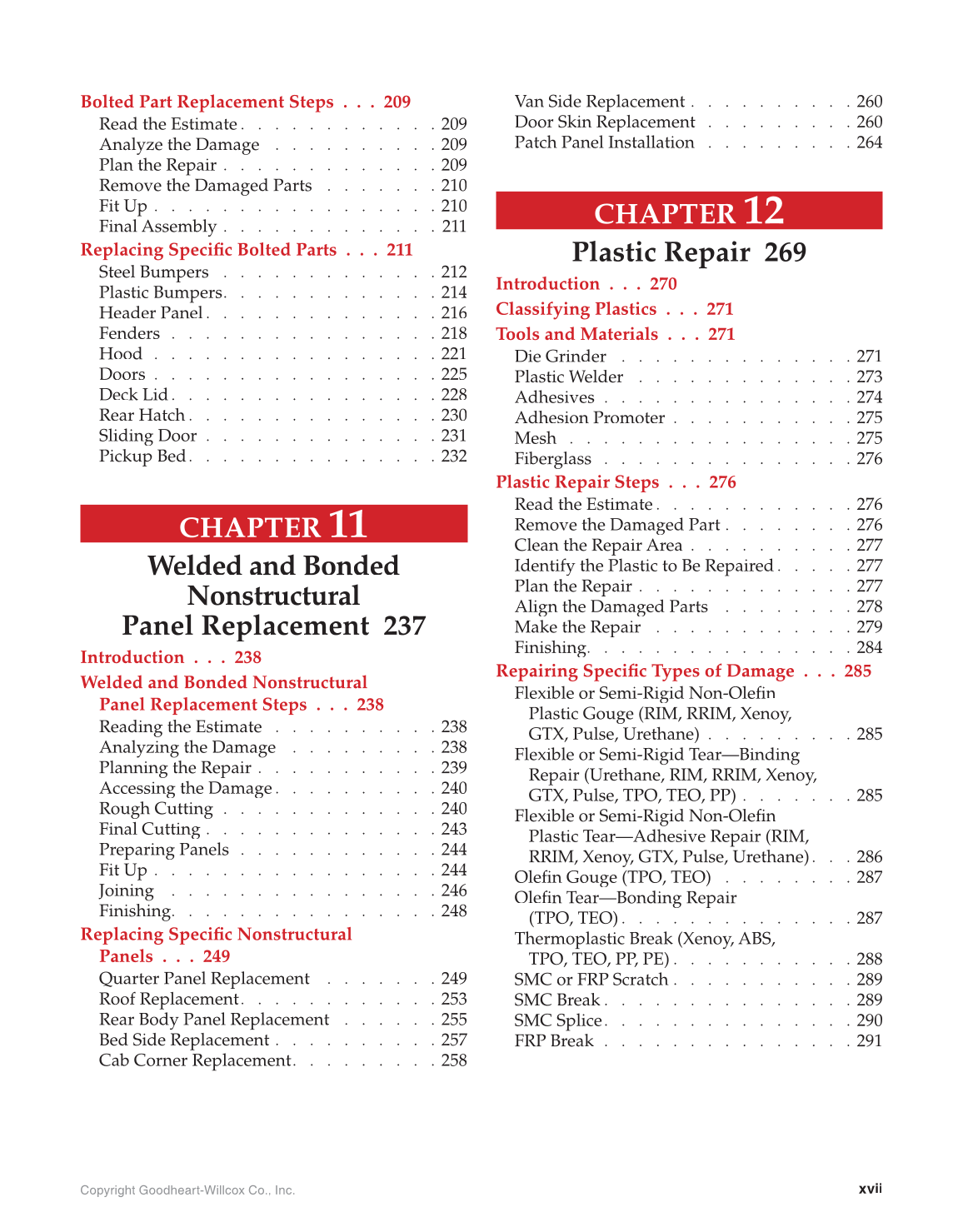 Auto Collision Repair and Refinishing, 2nd Edition page xvii