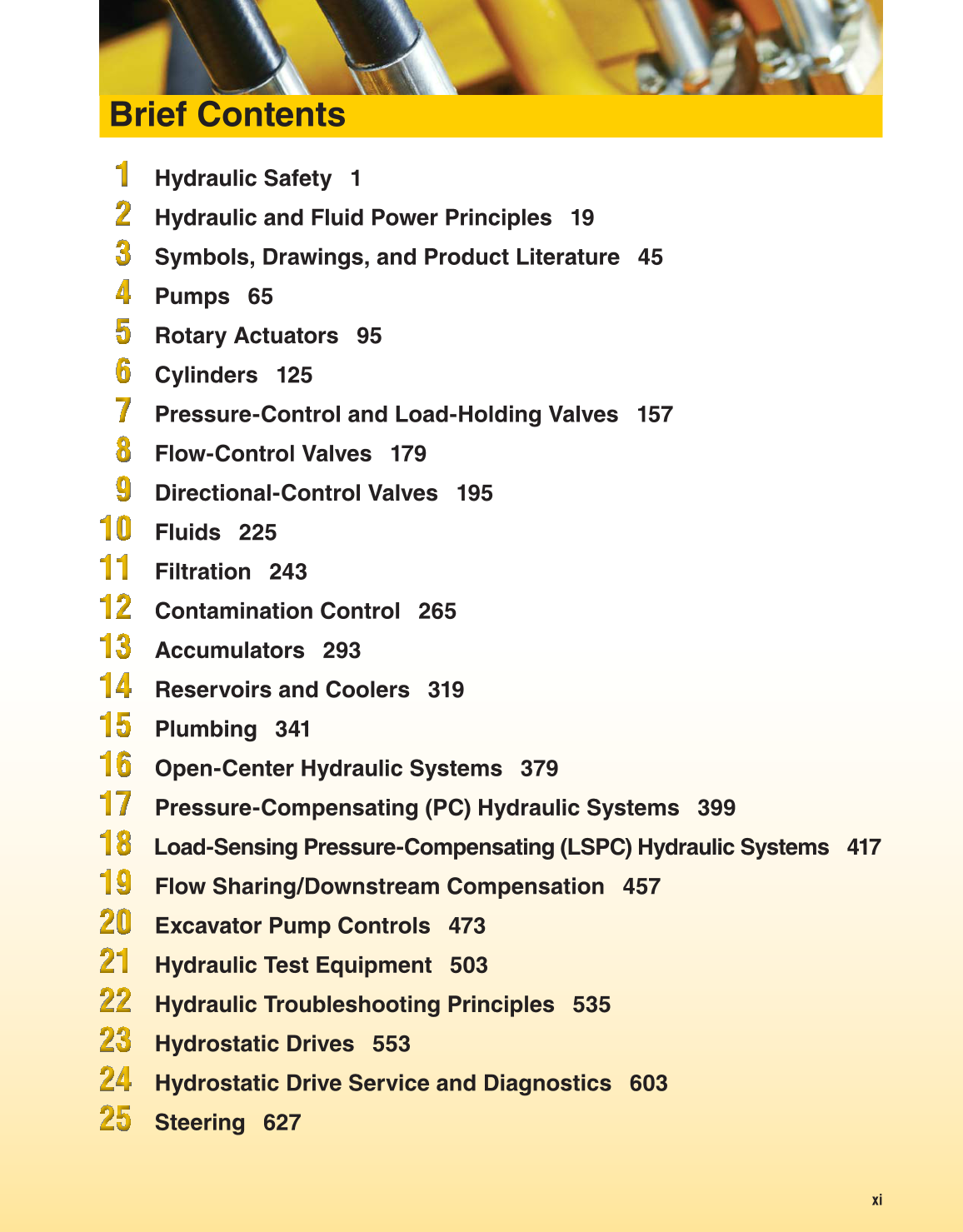 Hydraulic Systems for Mobile Equipment, 1st Edition page xi