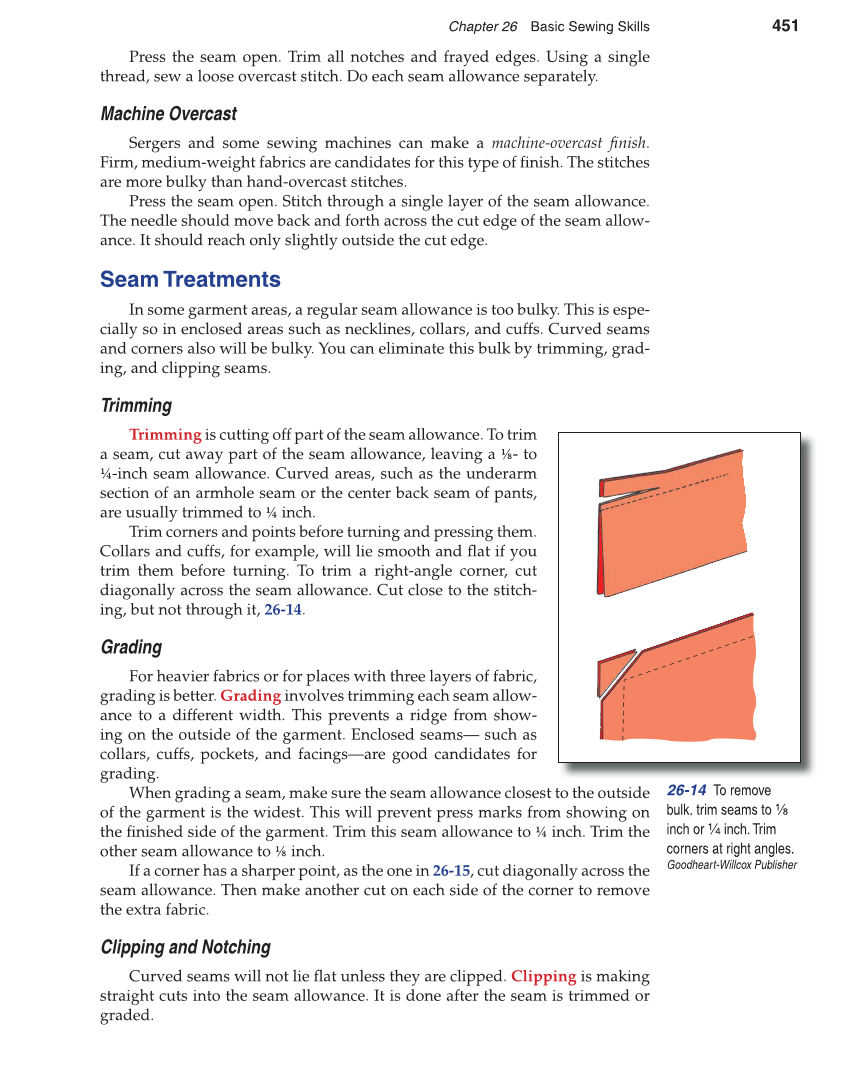 Apparel Design, Textiles & Construction, 10th Edition page 451