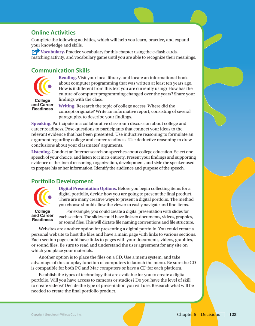 Introduction to Computer Science: Coding, 1st Edition page 123