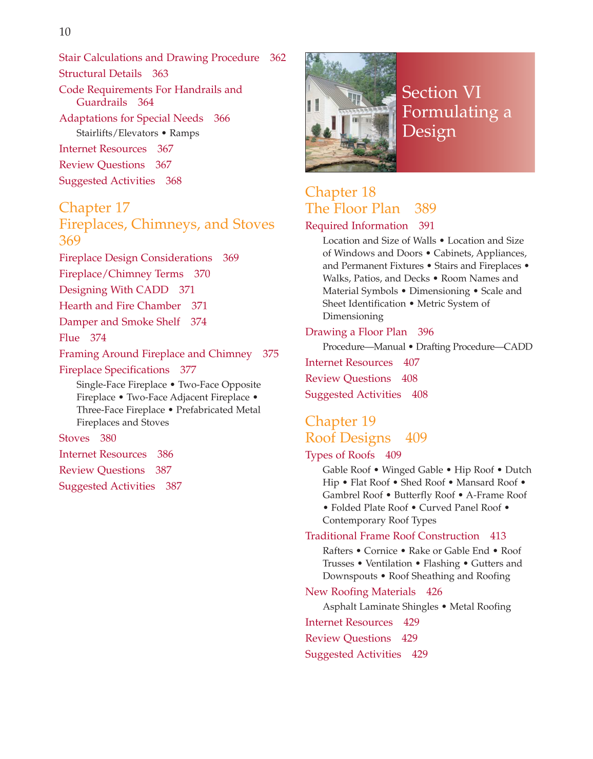 Architecture: Residential Drafting and Design, 10th Edition page 10