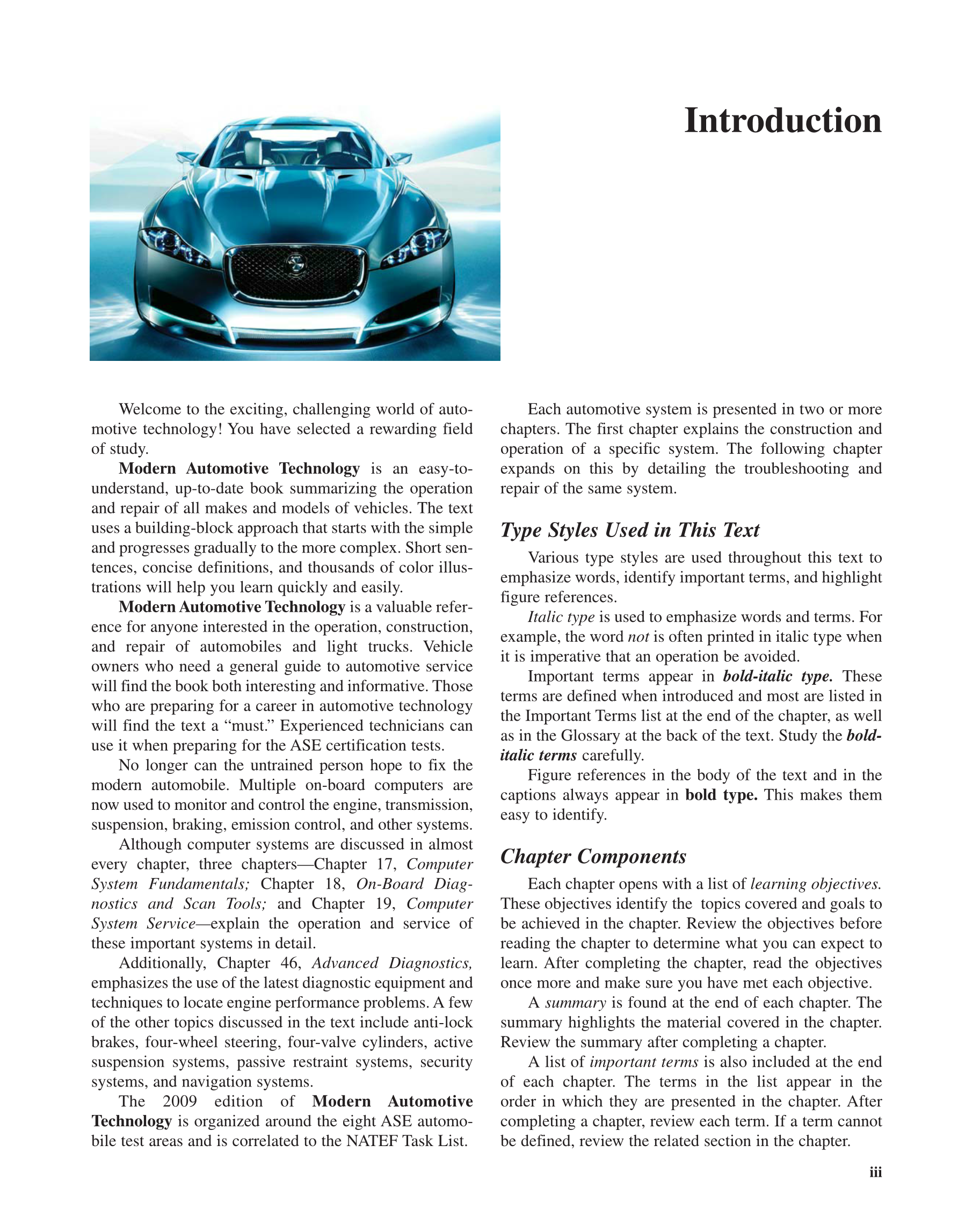 Modern Automotive Technology, 7th Edition page 3