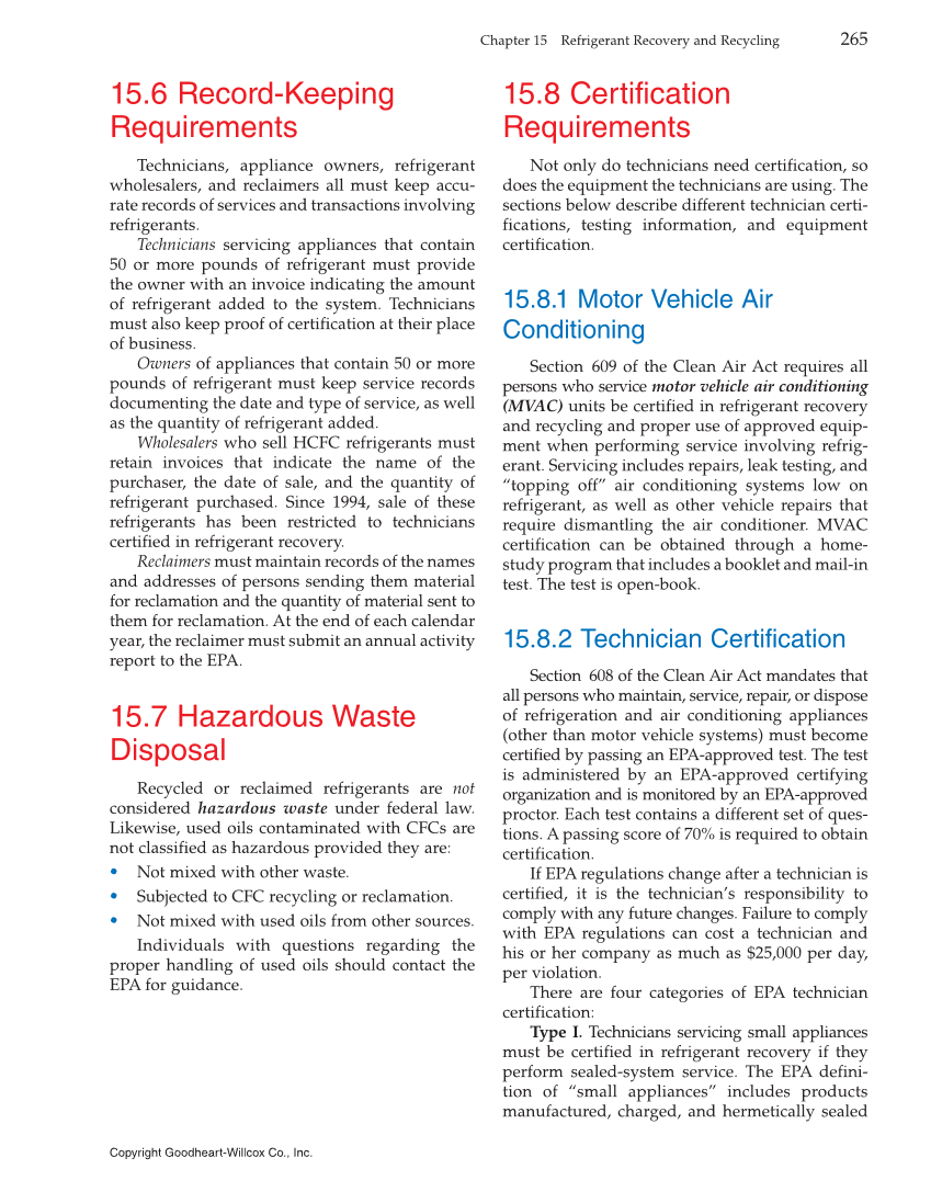 Heating and Cooling Essentials, 4th Edition page 265