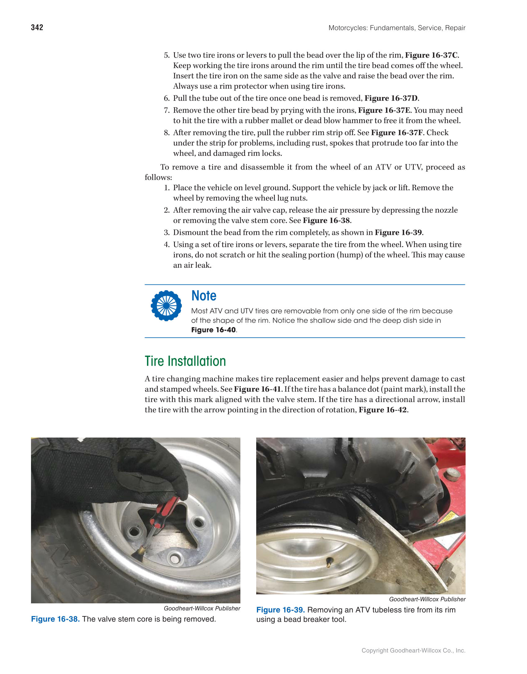 Motorcycles Fundamentals, Service, Repair, 4th Edition page 342