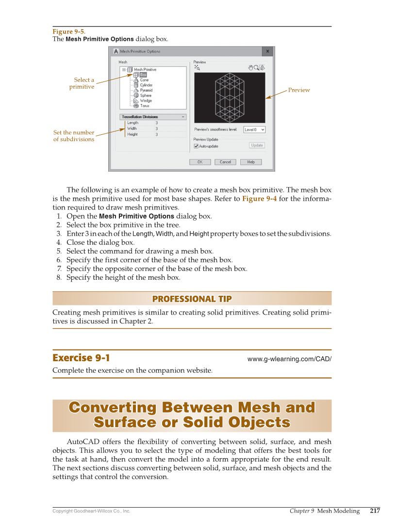 AutoCAD and Its Applications—Comprehensive 2020, 27th Edition page 217