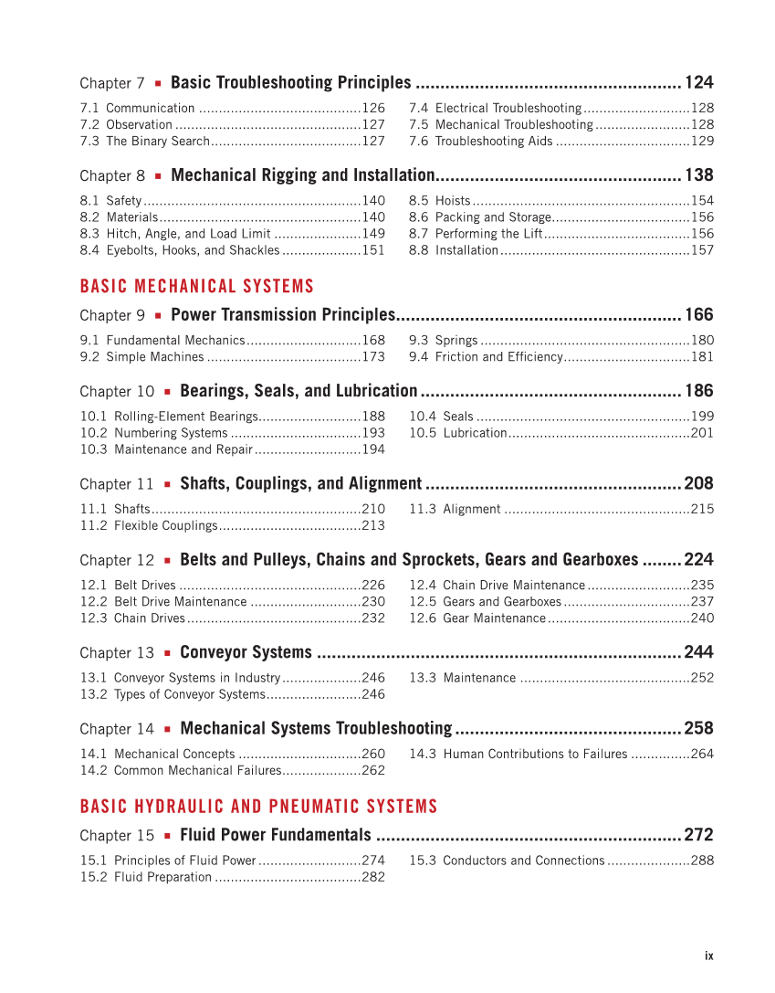 Industrial Maintenance and Mechatronics, 1st Edition page ix