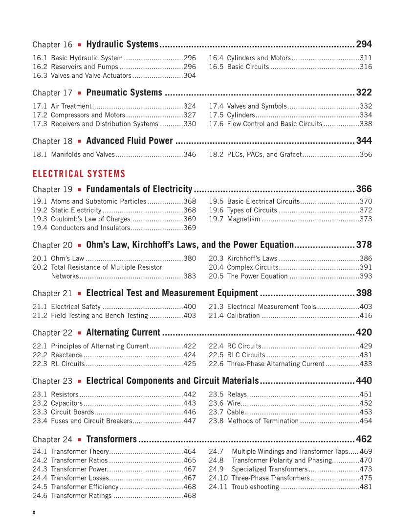 Industrial Maintenance and Mechatronics, 1st Edition page x