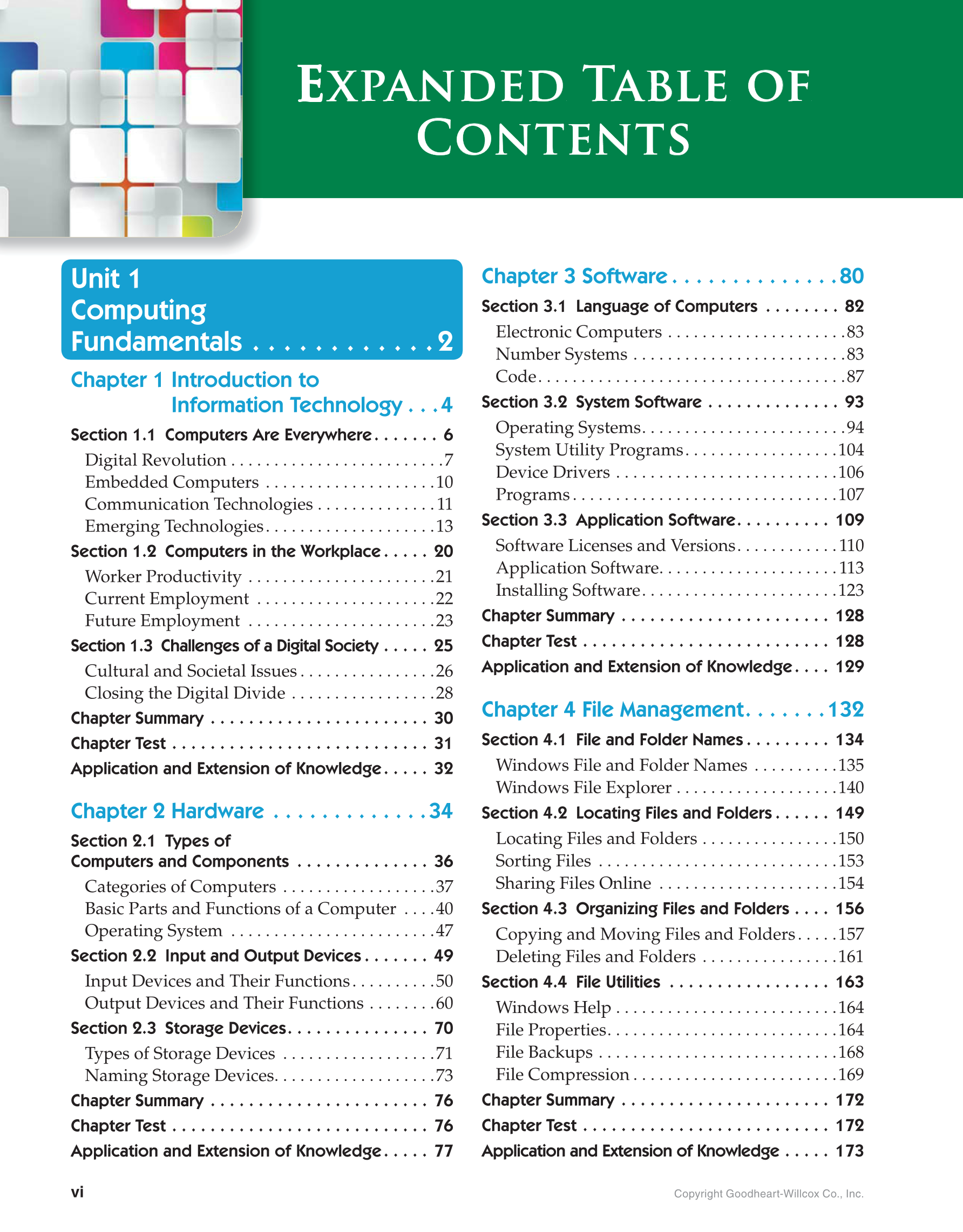 Principles of Information Technology, 1st Edition page vi