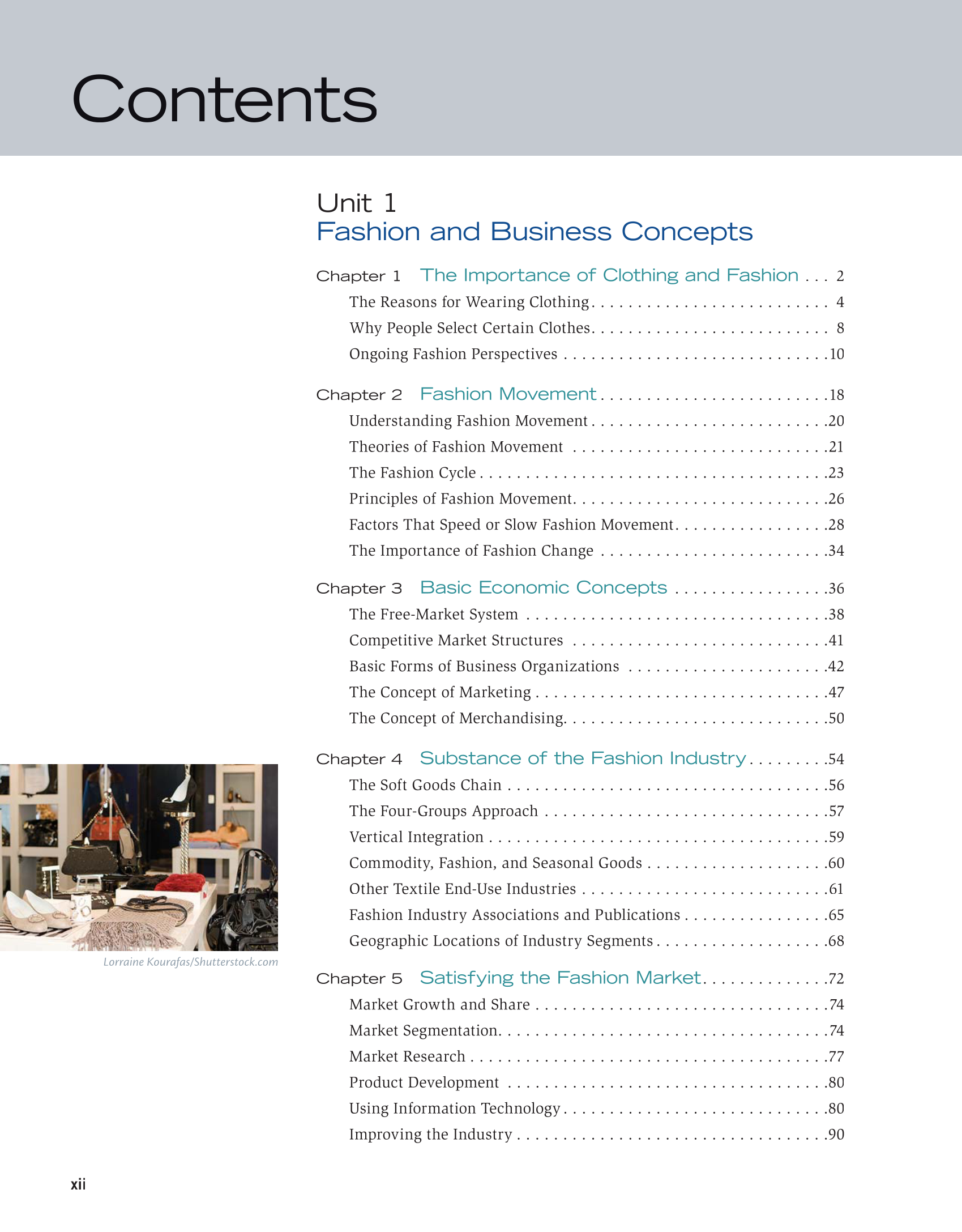 Fashion Marketing & Merchandising, 5th Edition page xii