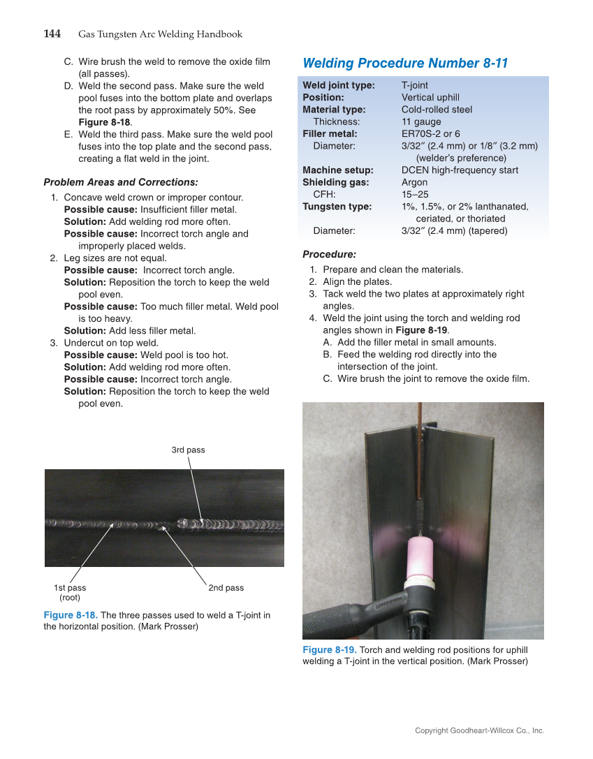 Gas Tungsten Arc Welding Handbook, 7th Edition page 144