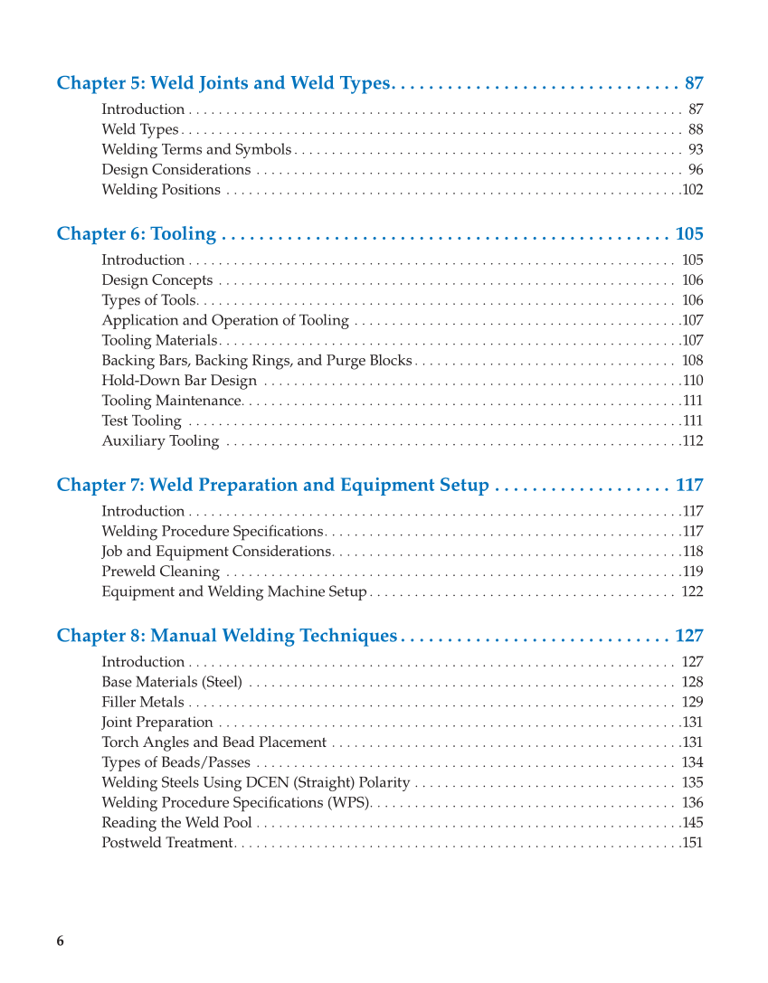Gas Tungsten Arc Welding Handbook, 7th Edition page 6