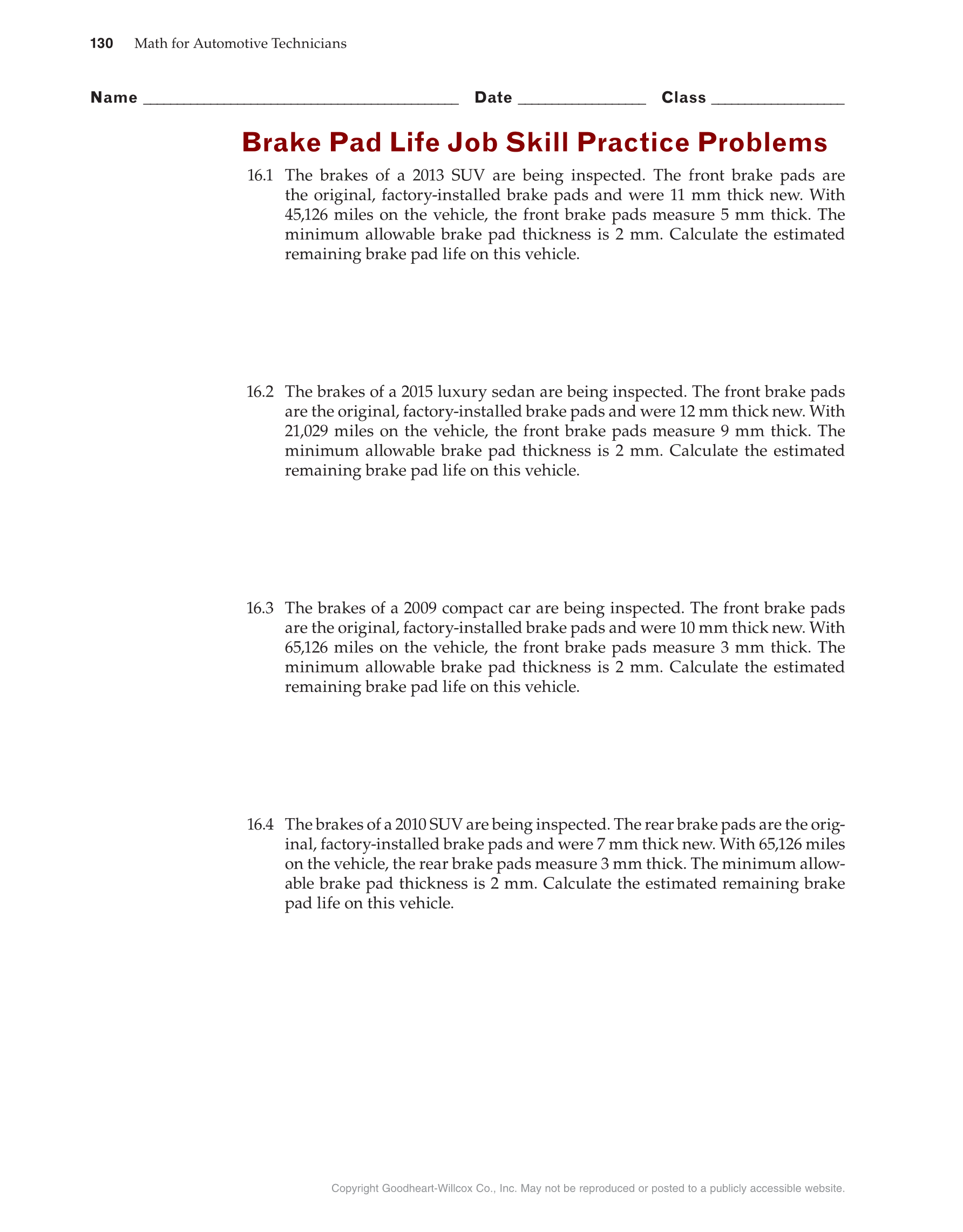 Math for Automotive Technicians, 1st Edition page 130