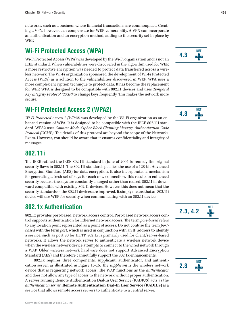 Networking Fundamentals, 3rd Edition page 463
