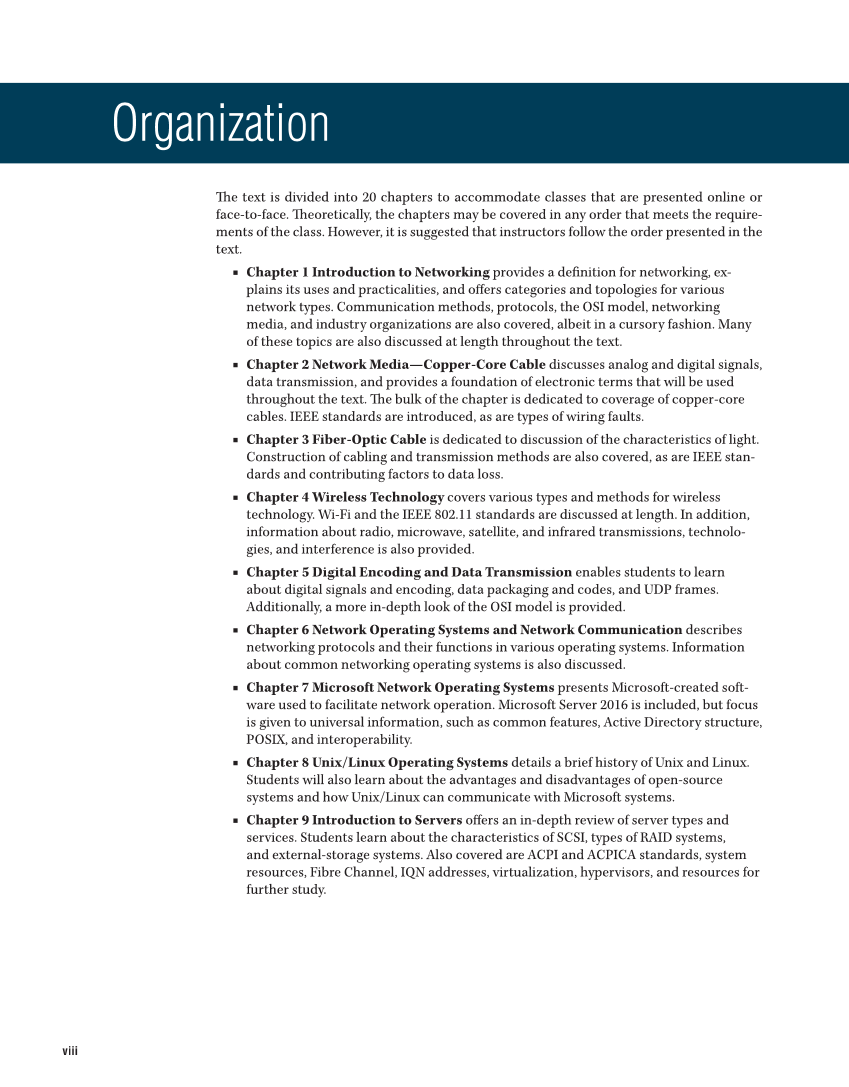 Networking Fundamentals, 3rd Edition page viii