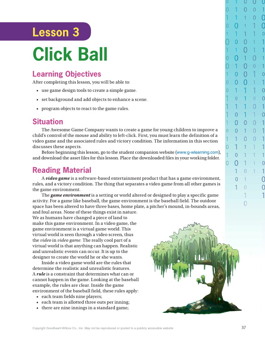 Video Game Design and Programming Concepts, 1st Edition page 37