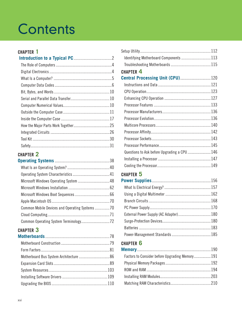 Computer Service and Repair, 5th Edition page 16