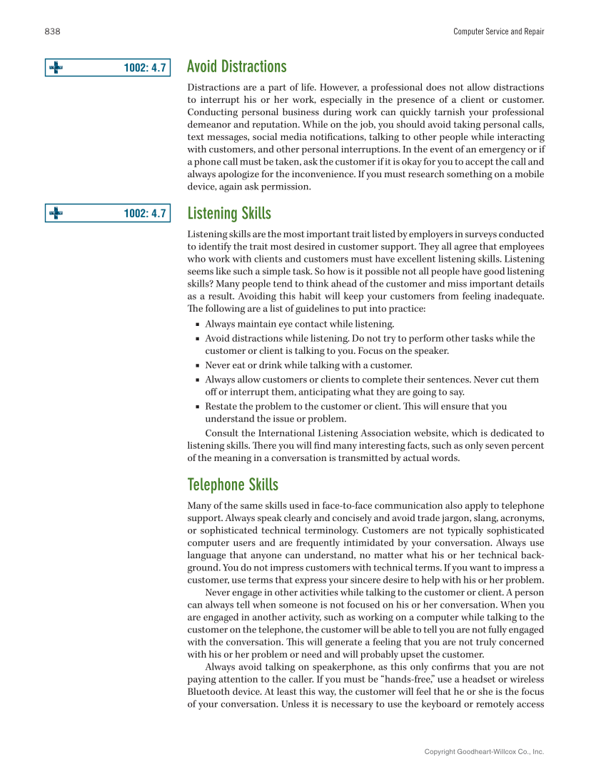Computer Service and Repair, 5th Edition page 856