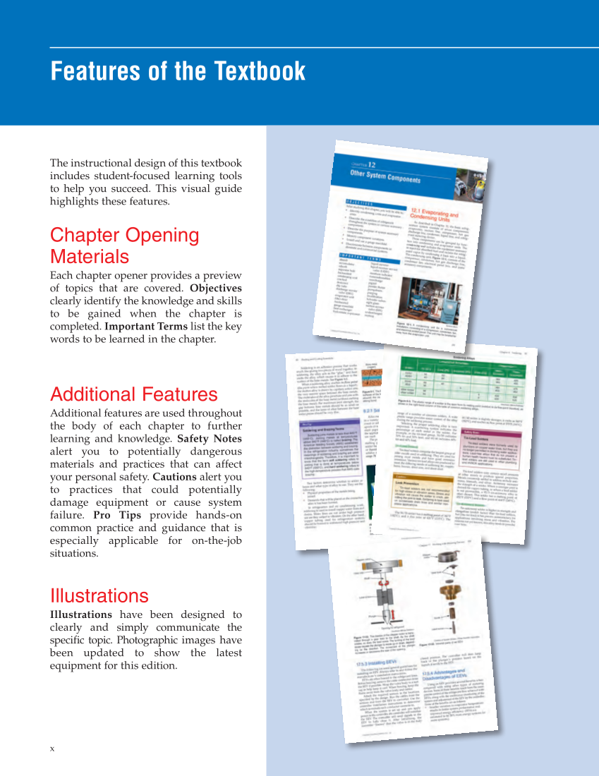 Heating and Cooling Essentials 5e, Textbook page x