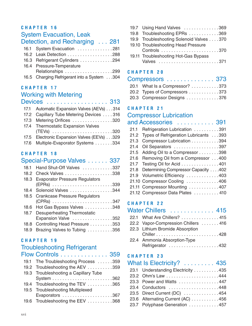 Heating and Cooling Essentials 5e, Textbook page xvi