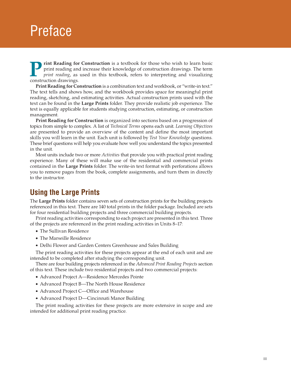 Print Reading For Construction 7th Edition Page Iii Print Reading For Construction 7th Edition Page Iii