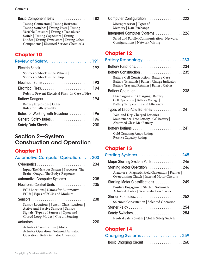 Auto Electricity and Electronics, 7th Edition, Online Textbook page 9