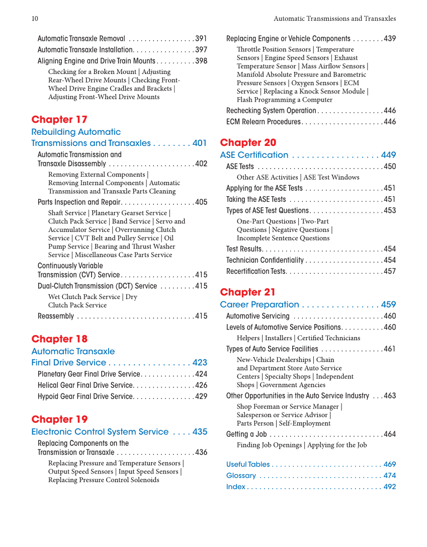 Automatic Transmissions and Transaxles, 5th Edition, Online Textbook ...