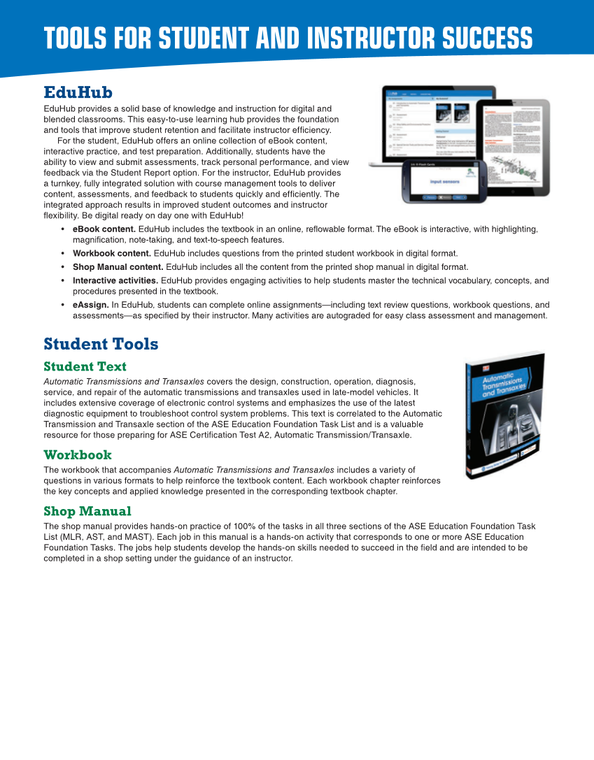 Automatic Transmissions and Transaxles, 5th Edition, Online Textbook ...