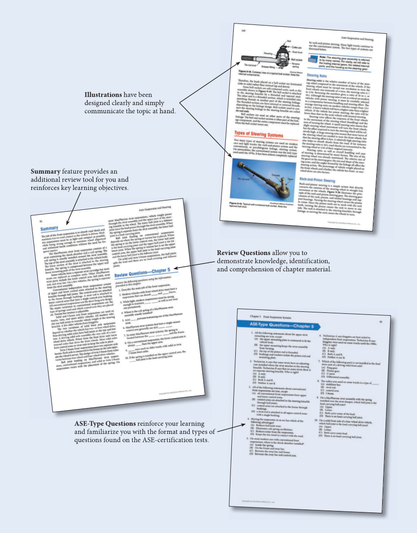 Auto Suspension and Steering, 5th Edition, Online Textbook page W5