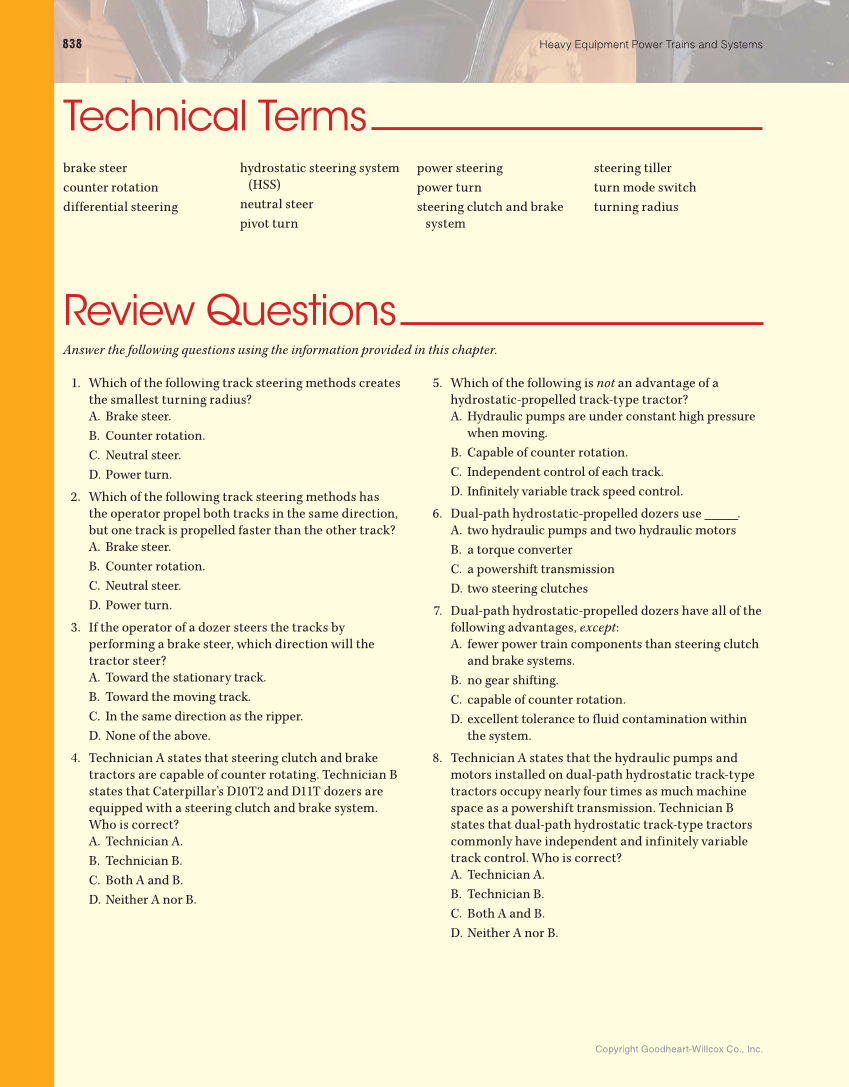 Heavy Equipment Power Trains and Systems, 1st Edition page 838