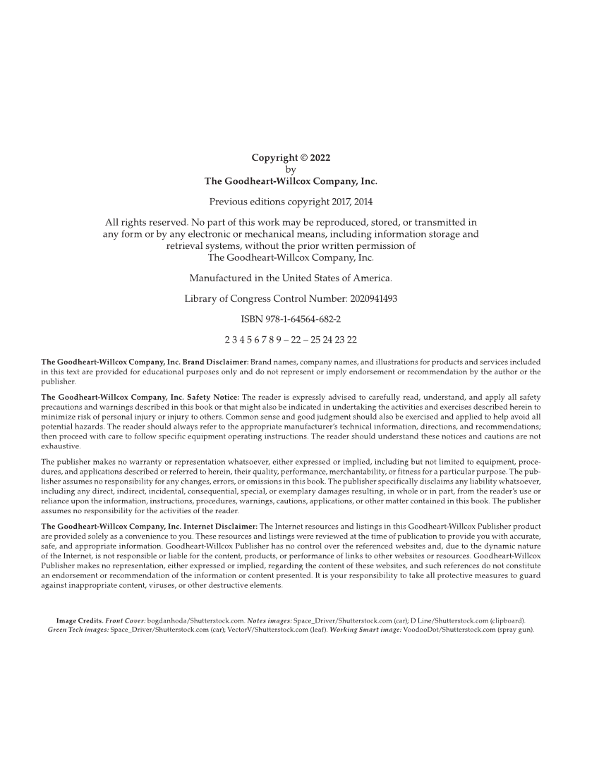 Auto Collision Repair and Refinishing 3e, Online Textbook page ii