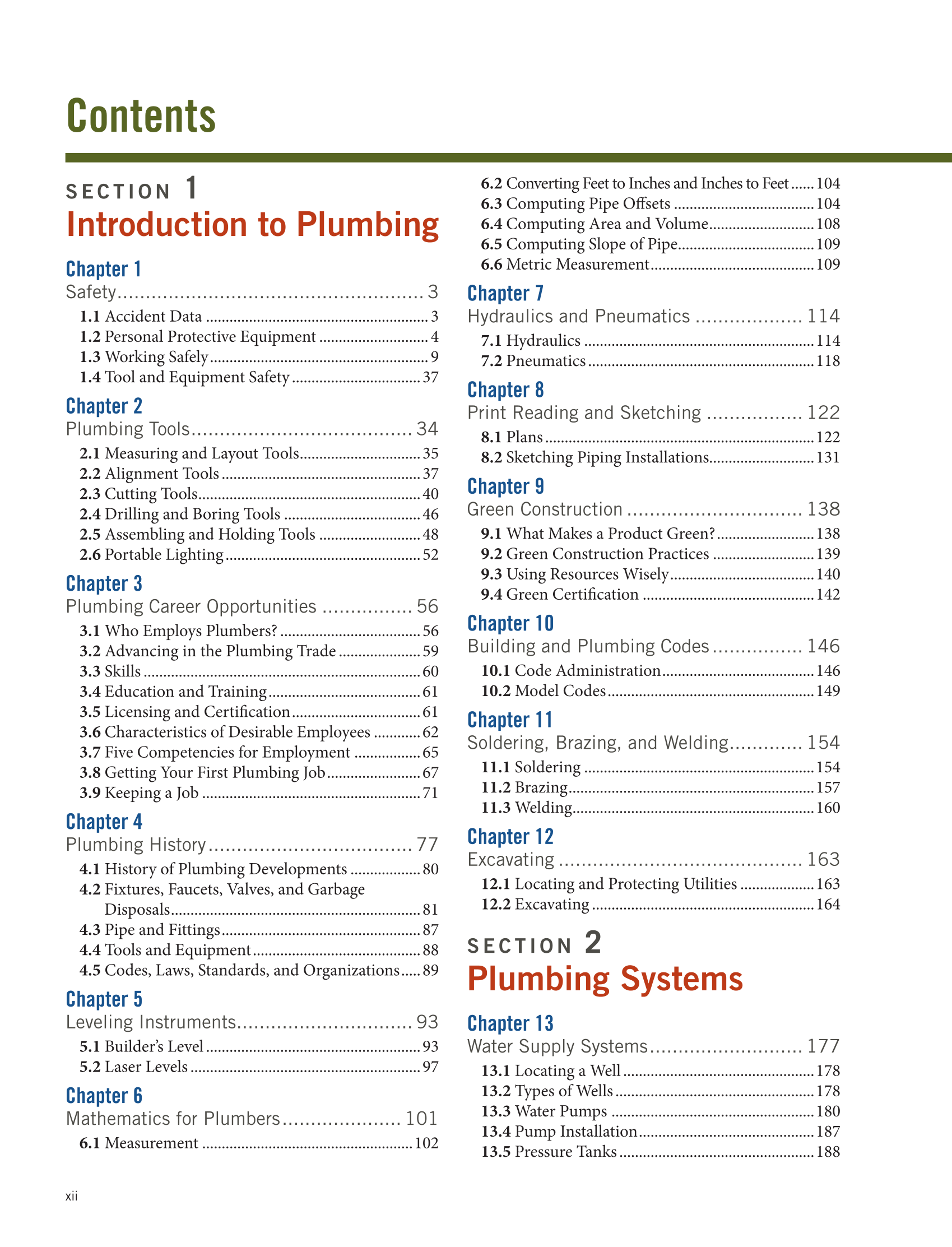 Modern Plumbing 9e page xii