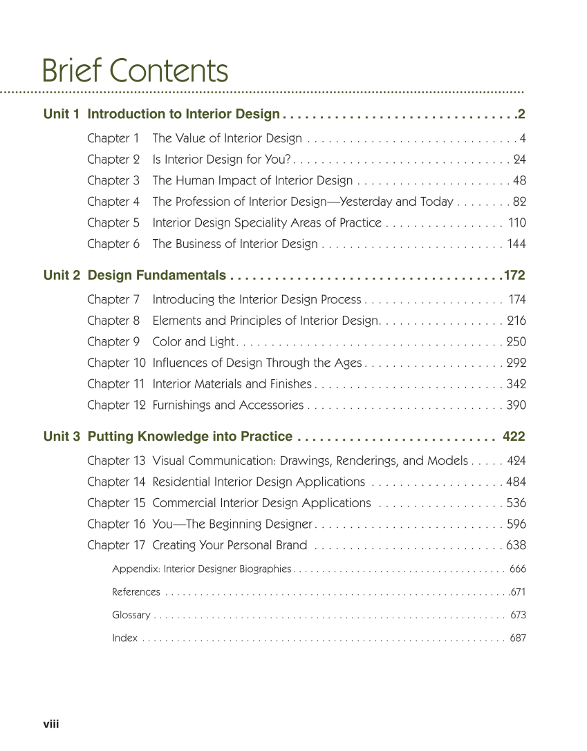 Interiors: Design, Process, and Practice, 2nd Edition page vii