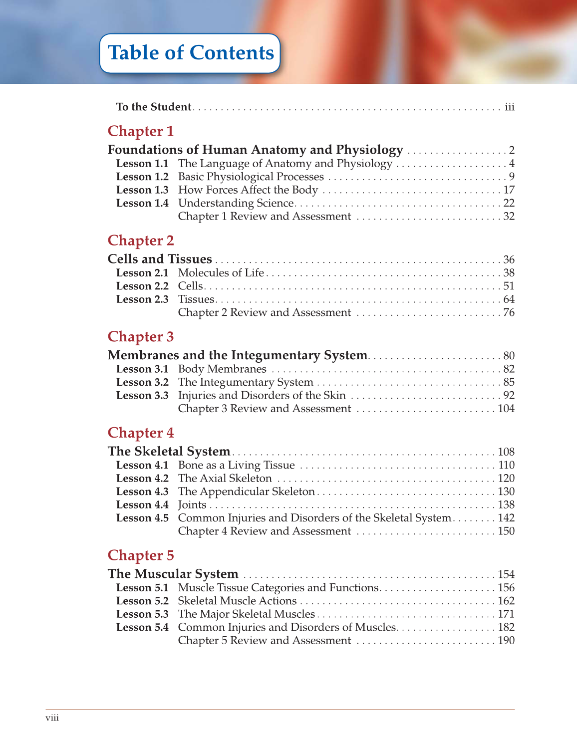 Introduction To Anatomy And Physiology Online Student Edition Page Viii 8 Of 640